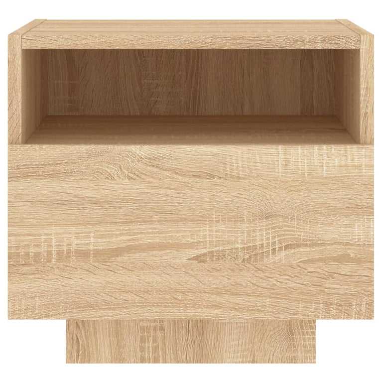 Nachtkastjes met LED-verlichting 2 st 40x39x37 cm sonoma eiken