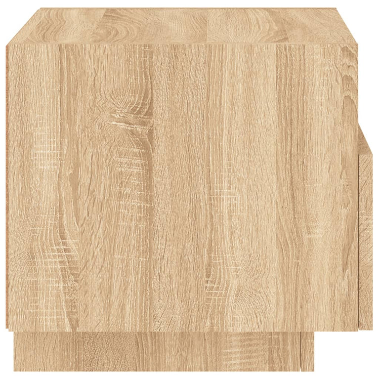 Nachtkastjes met LED-verlichting 2 st 40x39x37 cm sonoma eiken