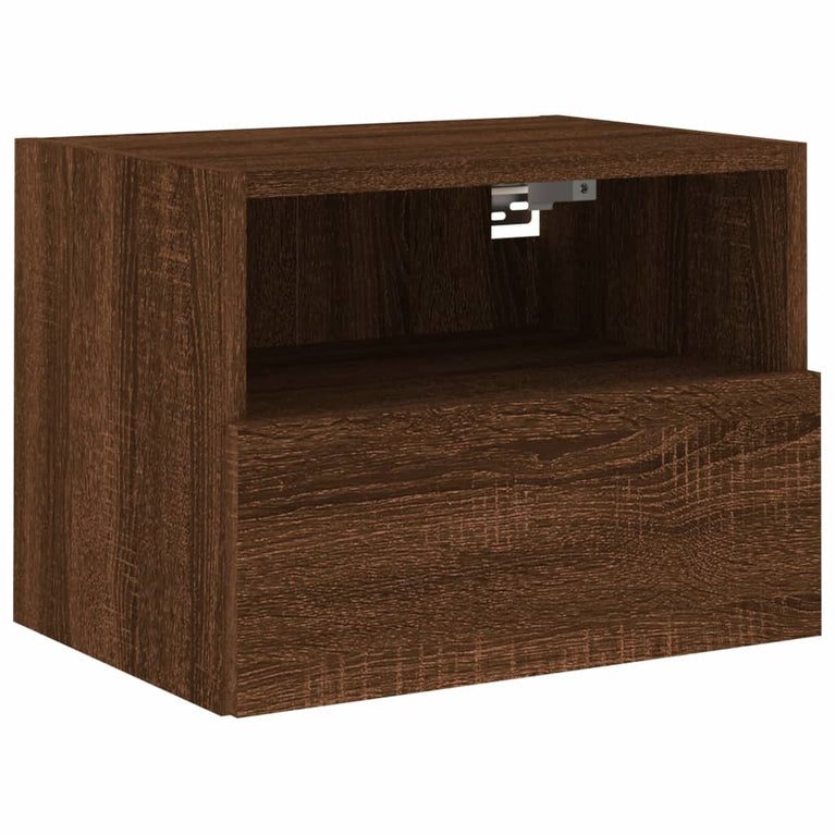Tv-wandmeubels 2 st 40x30x30 cm bewerkt hout bruineikenkleurig
