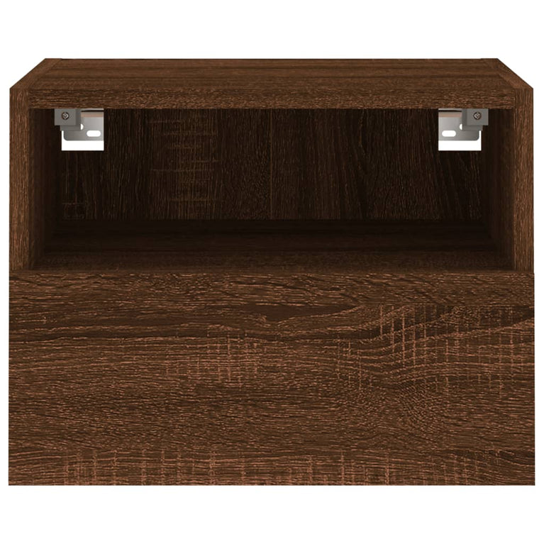 Tv-wandmeubels 2 st 40x30x30 cm bewerkt hout bruineikenkleurig