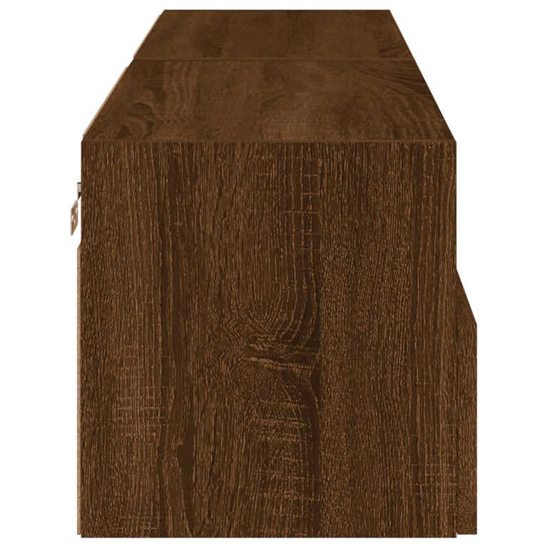 Tv-wandmeubels 2 st 60x30x30 cm bewerkt hout bruineikenkleurig