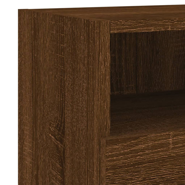 Tv-wandmeubels 2 st 60x30x30 cm bewerkt hout bruineikenkleurig