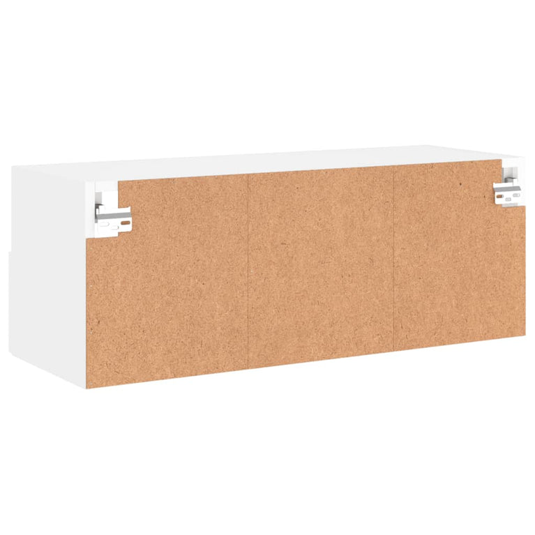 Tv-wandmeubel 80x30x30 cm bewerkt hout wit