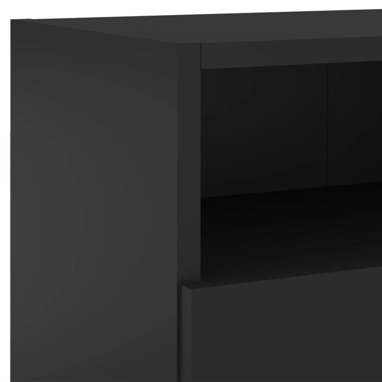 Tv-wandmeubels 2 st 80x30x30 cm bewerkt hout zwart