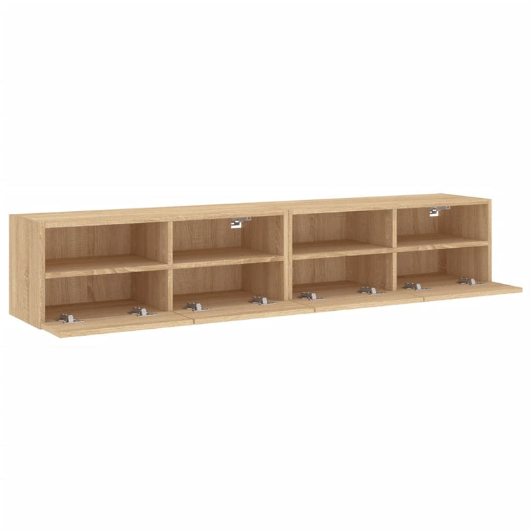 Tv-wandmeubels 2 st 80x30x30 cm bewerkt hout sonoma eikenkleur
