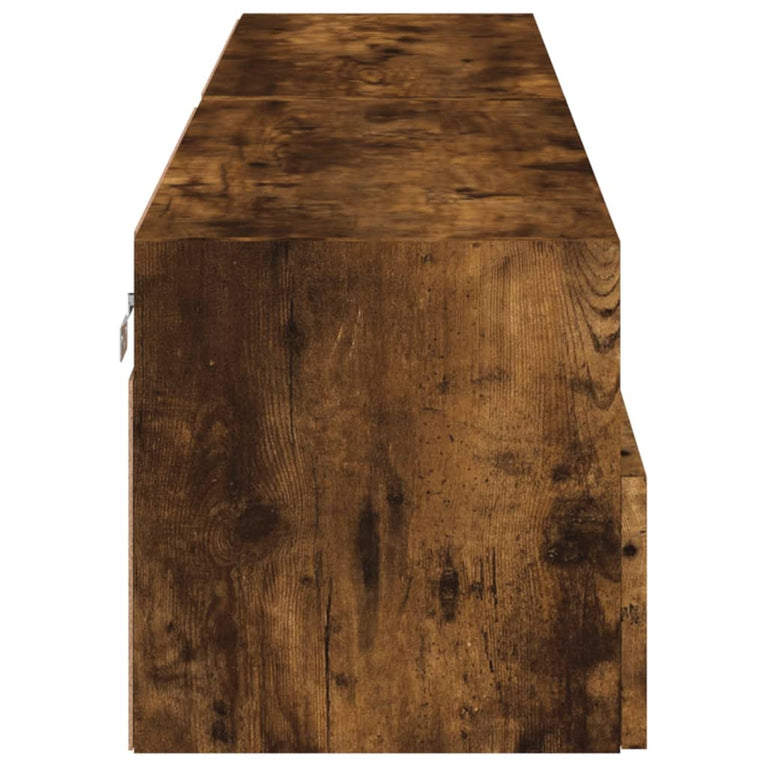 Tv-wandmeubels 2 st 80x30x30 cm bewerkt hout gerookt eikenkleur