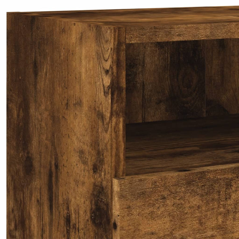 Tv-wandmeubels 2 st 80x30x30 cm bewerkt hout gerookt eikenkleur