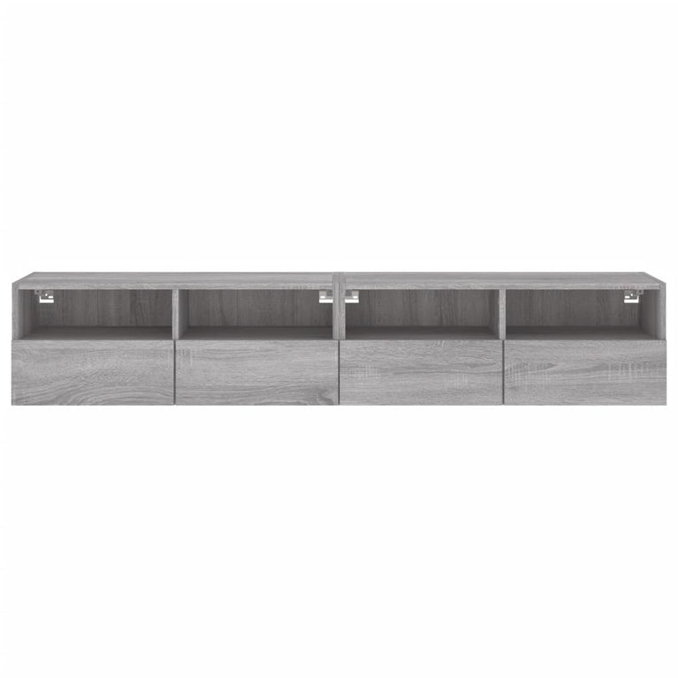 Tv-wandmeubels 2 st 80x30x30 cm bewerkt hout grijs sonoma eiken