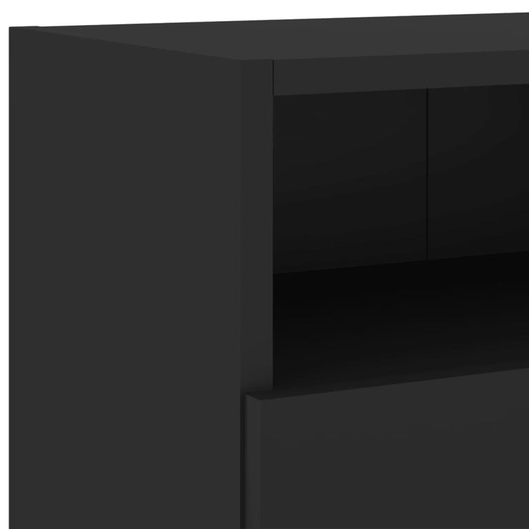 Tv-wandmeubels 2 st 100x30x30 cm bewerkt hout zwart