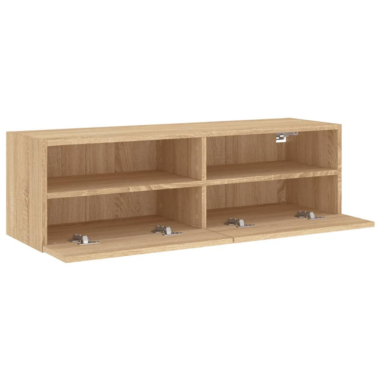 Tv-wandmeubel 100x30x30 cm bewerkt hout sonoma eikenkleurig