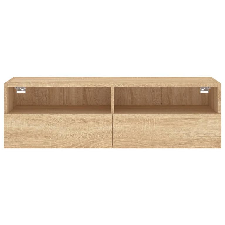 Tv-wandmeubel 100x30x30 cm bewerkt hout sonoma eikenkleurig