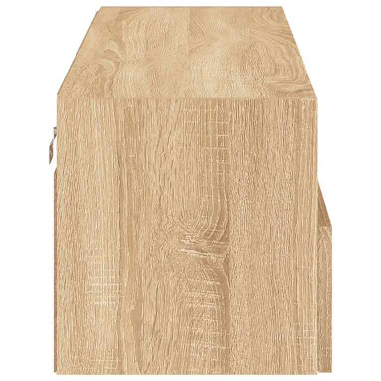 Tv-wandmeubel 100x30x30 cm bewerkt hout sonoma eikenkleurig