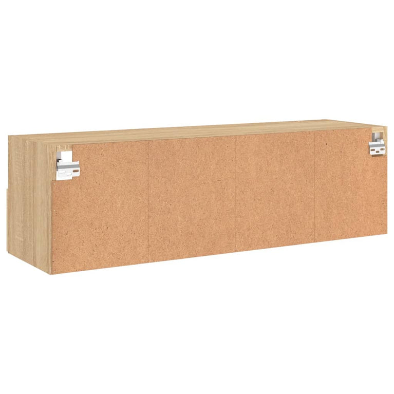 Tv-wandmeubel 100x30x30 cm bewerkt hout sonoma eikenkleurig