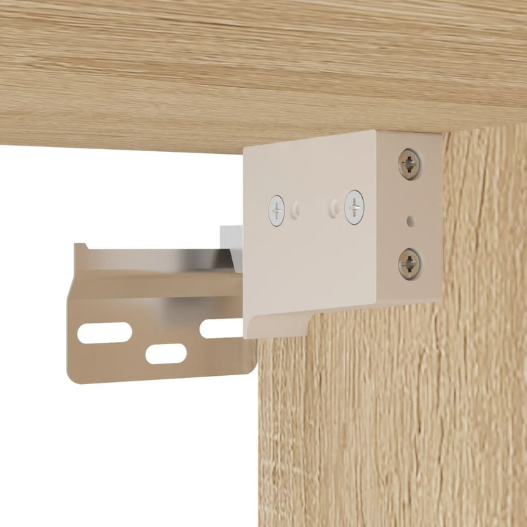 Tv-wandmeubel 100x30x30 cm bewerkt hout sonoma eikenkleurig