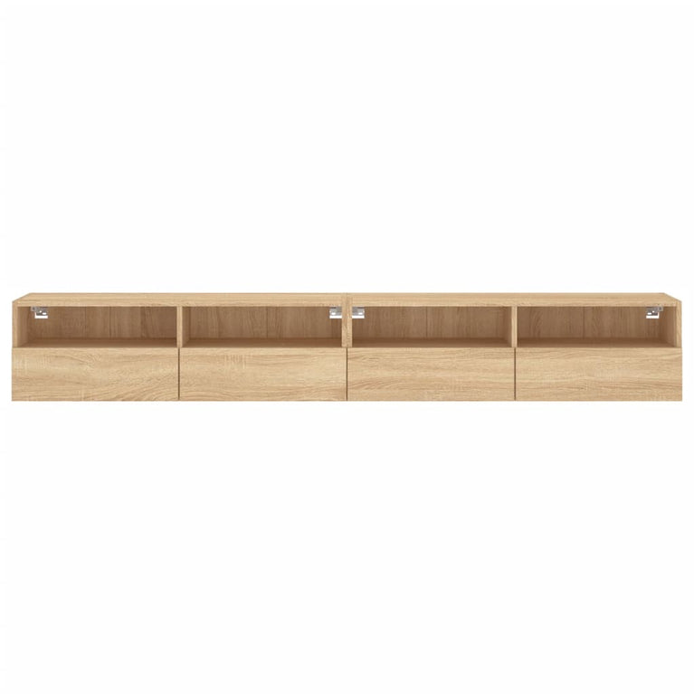 Tv-wandmeubels 2 st 100x30x30 cm hout sonoma eikenkleurig