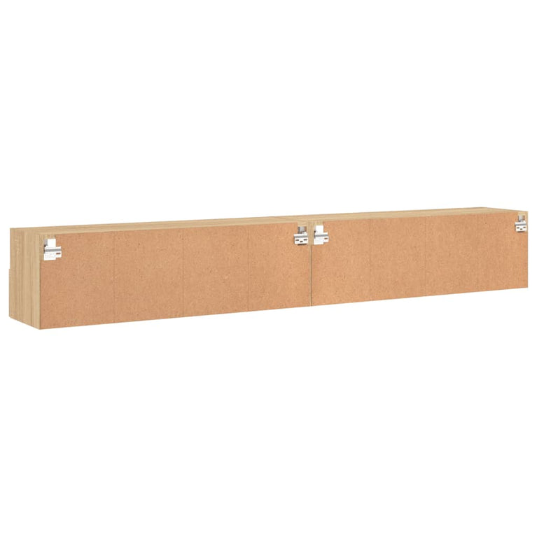 Tv-wandmeubels 2 st 100x30x30 cm hout sonoma eikenkleurig