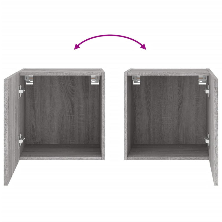 Tv-wandmeubels 2 st 40,5x30x40 cm hout grijs sonoma