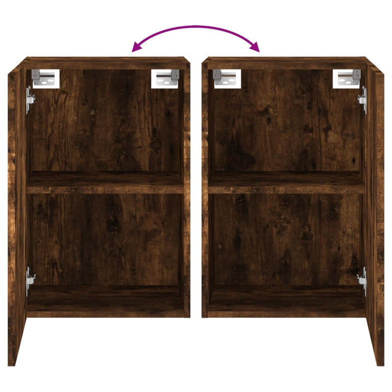 Tv-wandmeubels 2 st 40,5x30x60 cm bewerkt hout gerookt eiken