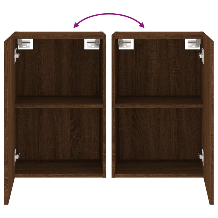 Tv-wandmeubels 2 st 40,5x30x60 cm bewerkt hout bruineikenkleur