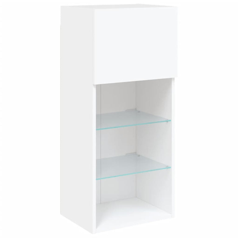 Tv-meubels met LED-verlichting 2 st 40,5x30x90 cm wit