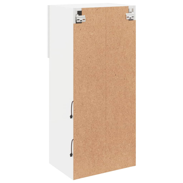 Tv-meubels met LED-verlichting 2 st 40,5x30x90 cm wit