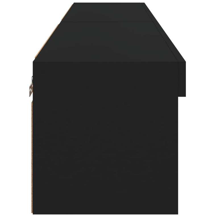 Tv-meubels met LED-verlichting 2 st 60x30x30 cm zwart