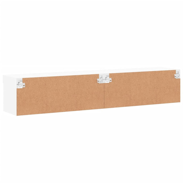 Tv-meubels met LED-verlichting 2 st 80x30x30 cm wit