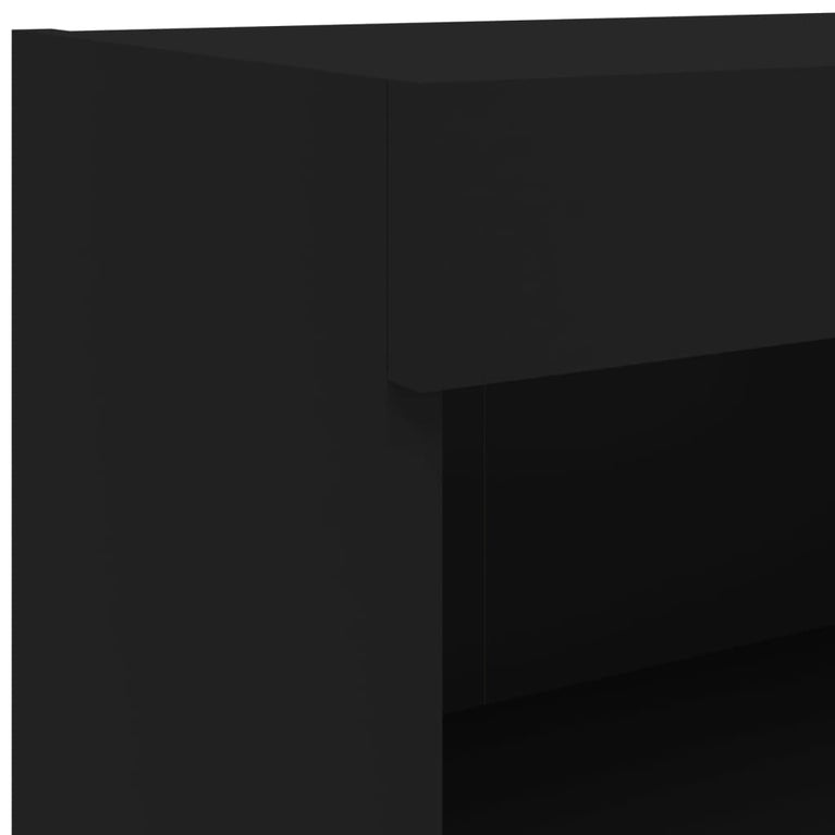 Tv-meubels met LED-verlichting 2 st 80x30x30 cm zwart
