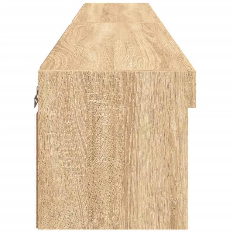 Tv-meubels met LED-verlichting 2 st 80x30x30 cm sonoma eiken