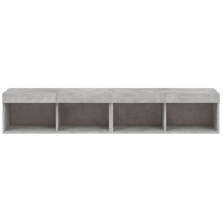 Tv-meubels met LED-verlichting 2 st 80x30x30 cm betongrijs