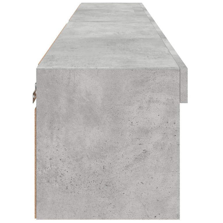 Tv-meubels met LED-verlichting 2 st 80x30x30 cm betongrijs