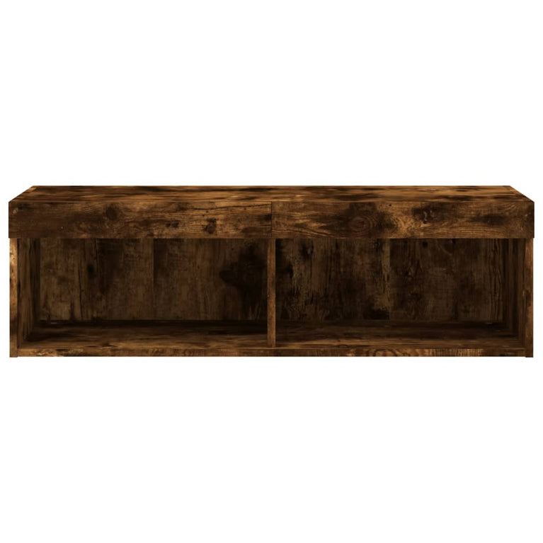 Tv-meubel LED-verlichting 100x30x30 cm gerookt eikenkleurig