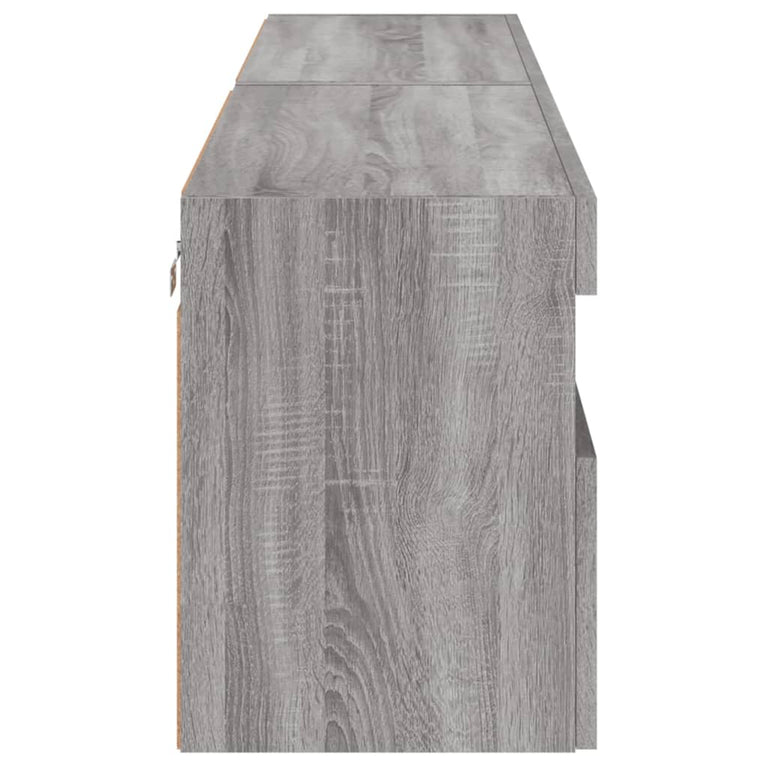 Tv-wandmeubels met LED 2 st 80x30x40 cm grijs sonoma eikenkleur