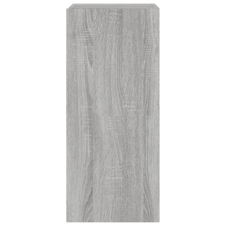 Tv-wandmeubelen met LED 2 st 30,5x35x70 cm grijs sonoma eiken