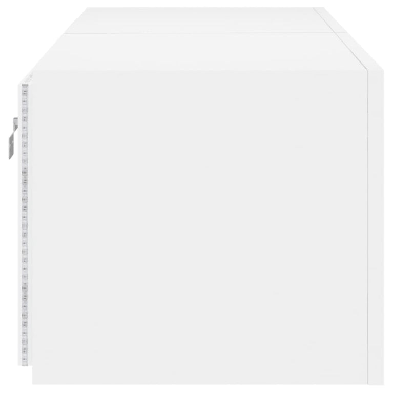 Tv-wandmeubelen met LED-verlichting 2 st 60x35x31 cm wit