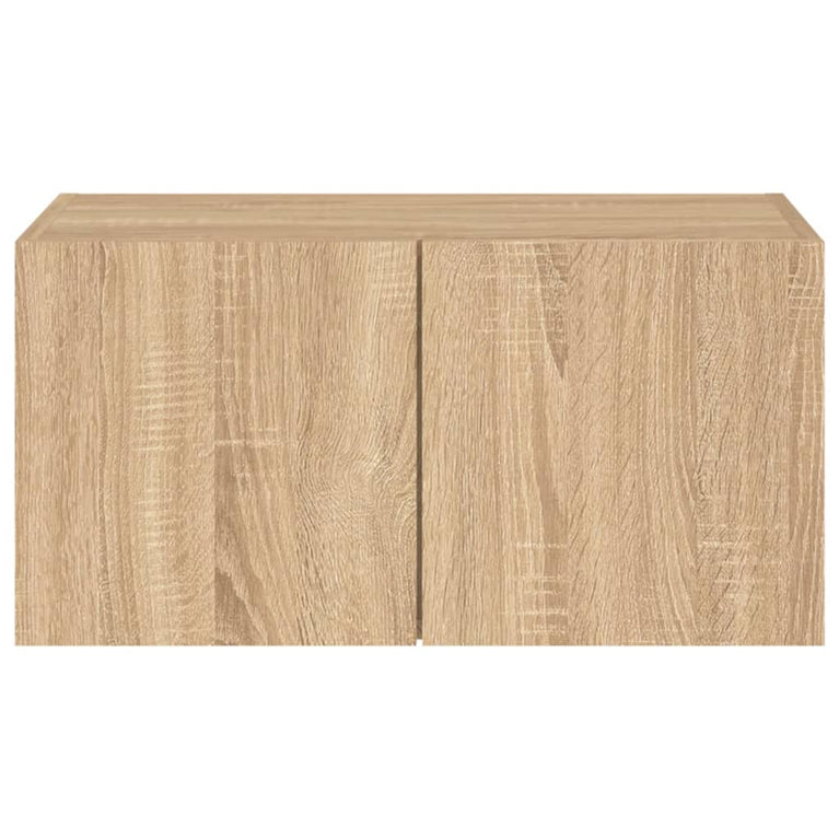 Tv-wandmeubel met LED-verlichting 60x35x31 cm sonoma eikenkleur