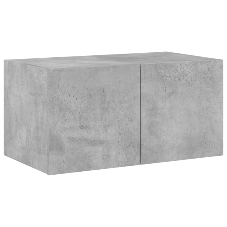 Tv-wandmeubel met LED-verlichting 60x35x31 cm betongrijs