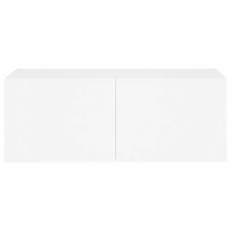 Tv-wandmeubel met LED-verlichting 80x35x31 cm wit