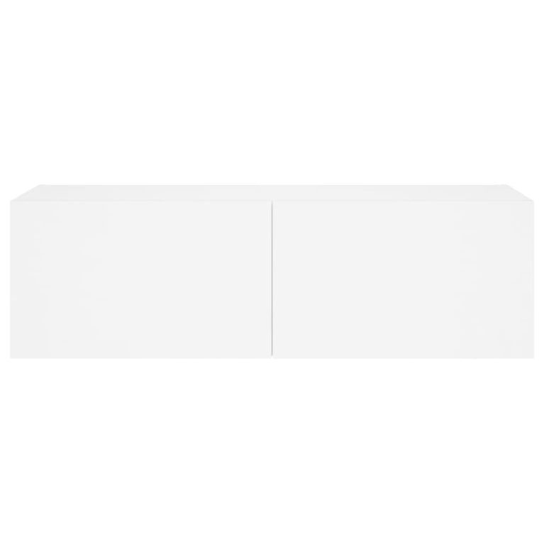 Tv-wandmeubel met LED-verlichting 100x35x31 cm wit