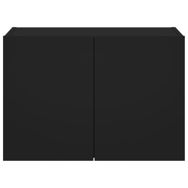 Tv-wandmeubel met LED-verlichting 60x35x41 cm zwart