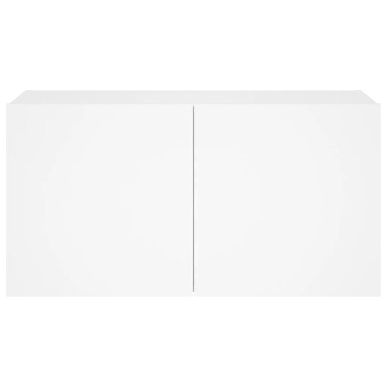 Tv-wandmeubel met LED-verlichting 80x35x41 cm wit