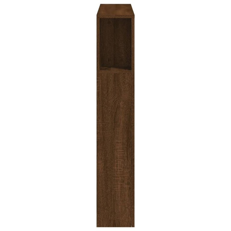 Hoofdeinde met LED 100x18,5x103,5 cm bewerkt hout bruineiken