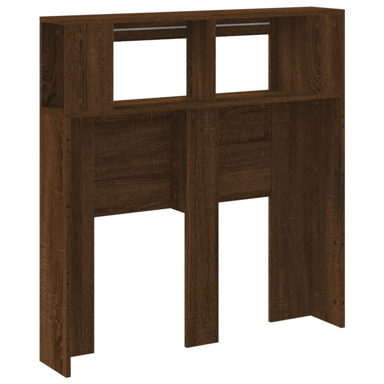Hoofdeinde met LED 100x18,5x103,5 cm bewerkt hout bruineiken