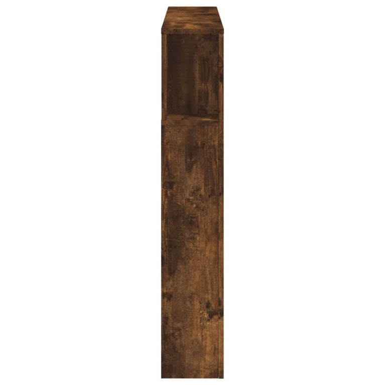 Hoofdeinde met LED 120x18,5x103,5 cm bewerkt hout gerookt eiken