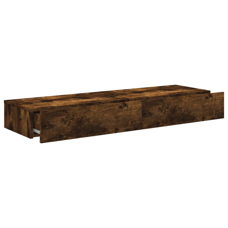 Tv-meubels 2 st met LED 60x35x15,5 cm gerookt eikenkleur MeubelReus