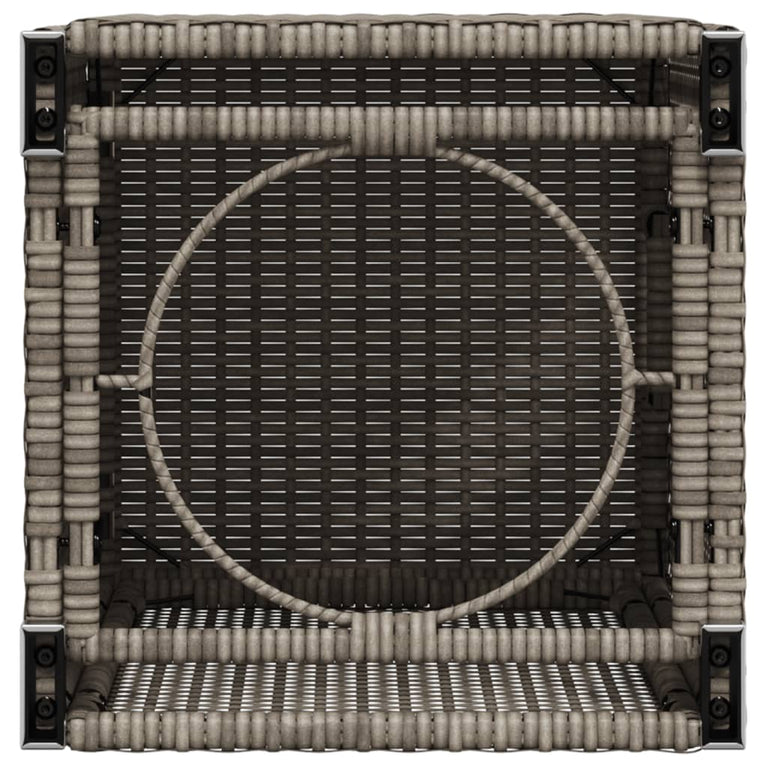 Afdekkast voor propaangasfles 40x40x60 cm Poly Rattan grijs