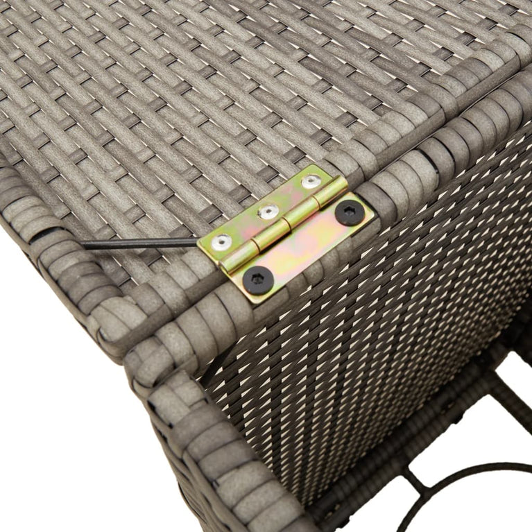 Afdekkast voor propaangasfles 40x40x60 cm Poly Rattan grijs