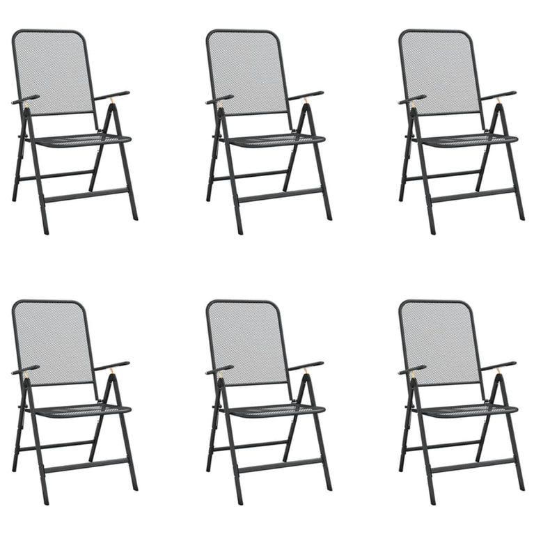 7-delige Tuinset metaalgaas antracietkleurig MeubelReus