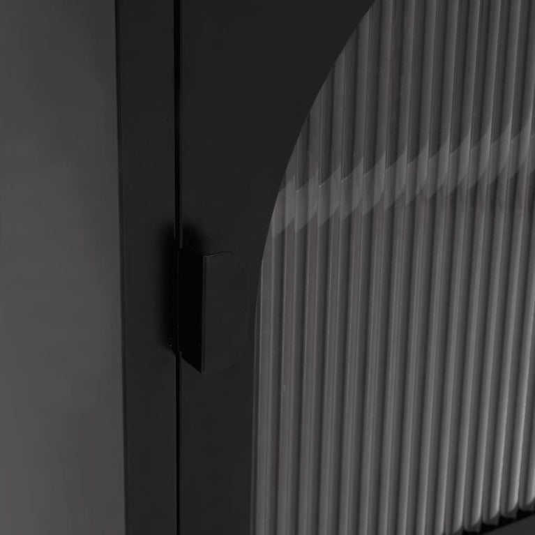 Nachtkastjes 2 st 50x35x60 cm glas en staal zwart