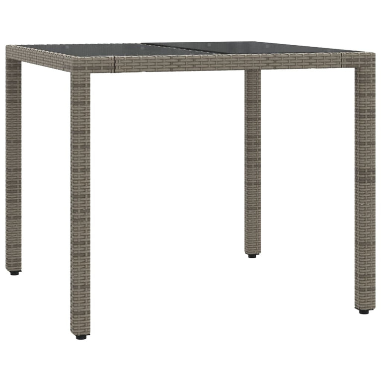 3-delige Bistroset met kussens poly rattan grijs